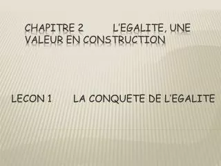 lecon 1 la conquete de l egalite