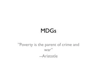 MDGs