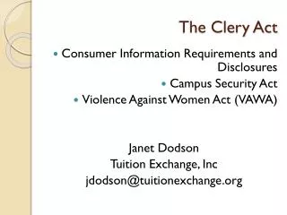 The Clery Act