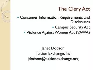 the clery act