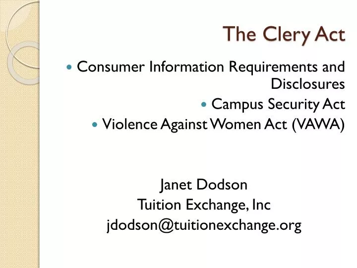 the clery act