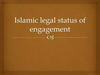 Islamic legal status of engagement