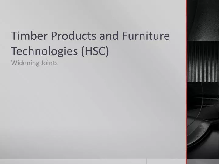 timber products and furniture technologies hsc