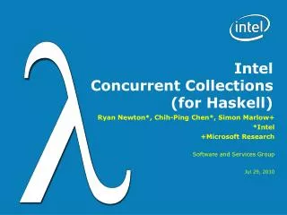Intel Concurrent Collections (for Haskell)