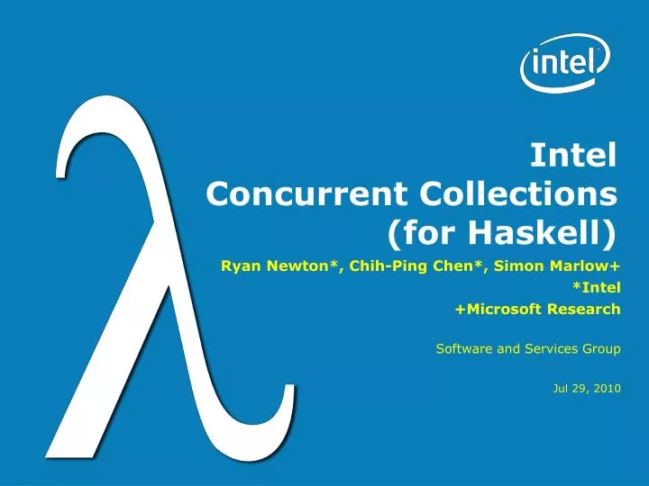 intel concurrent collections for haskell