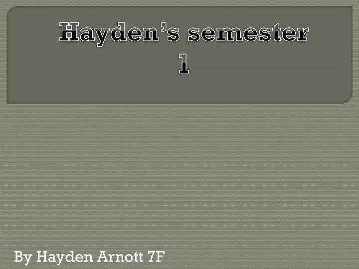 by hayden arnott 7f