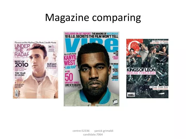magazine comparing