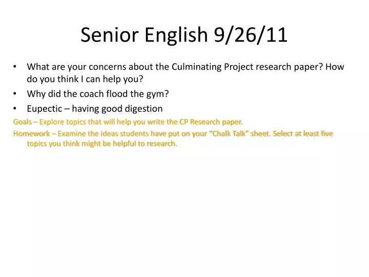 senior english 9 26 11