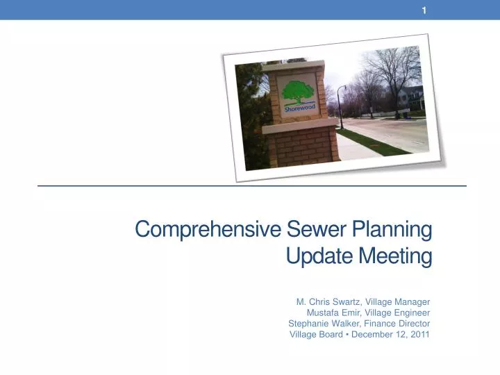 comprehensive sewer planning update meeting