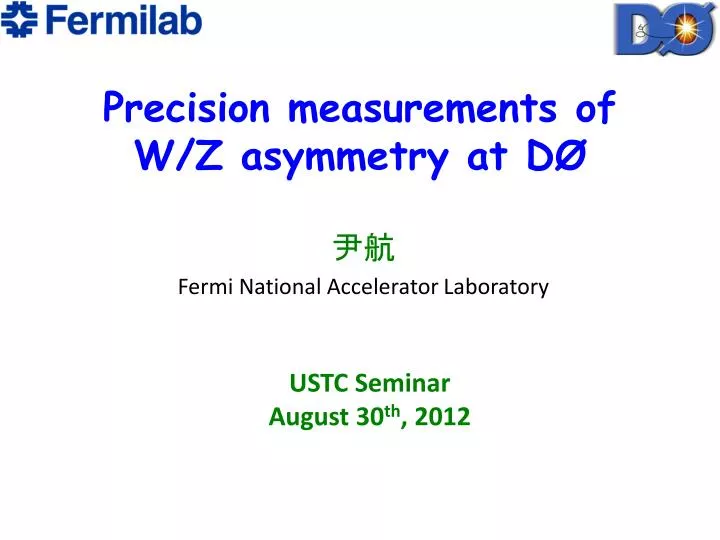 p recision measurements of w z asymmetry at d