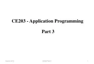 CE203 - Application Programming