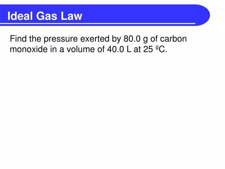 ideal gas law