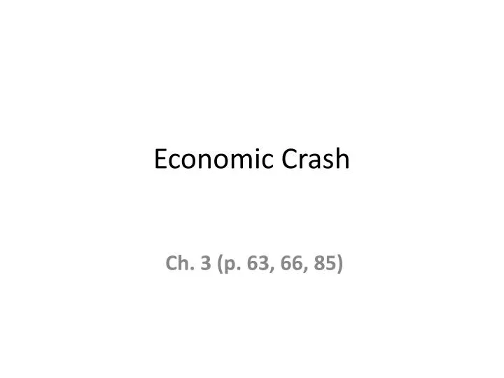 economic crash