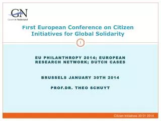 First European Conference on Citizen Initiatives for Global Solidarity