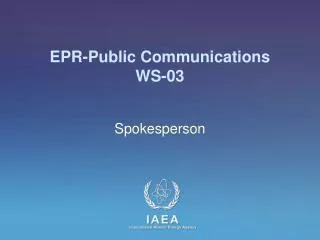 EPR-Public Communications WS -03