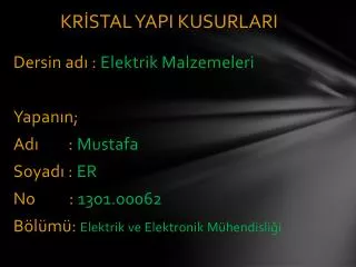 kr stal yapi kusurlari