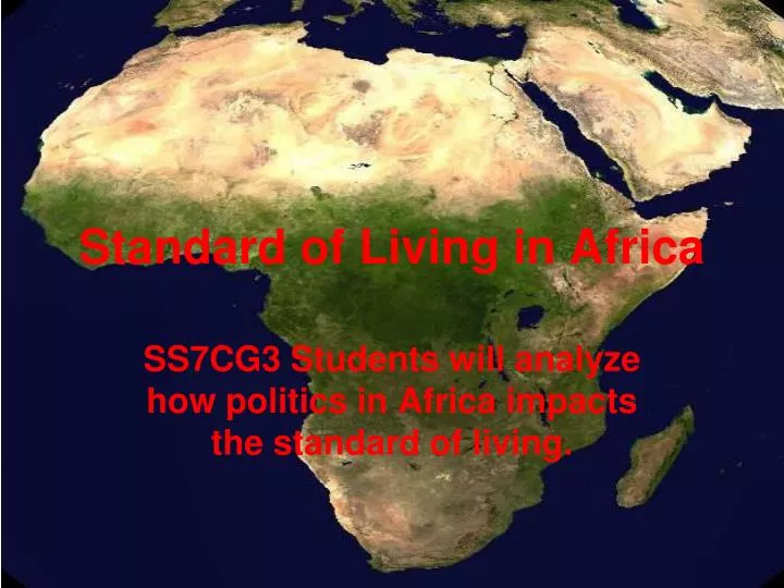 standard of living in africa