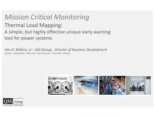 Mission Critical Monitoring - Thermal Mapping		2