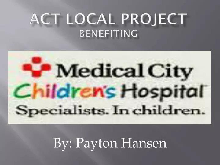 act local project benefiting