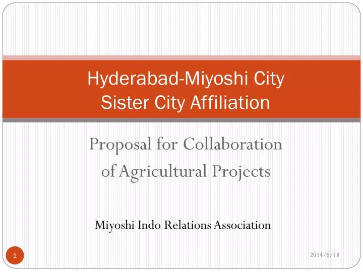 hyderabad miyoshi city sister city affiliation