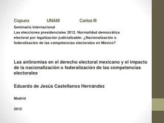 copuex unam carlos iii