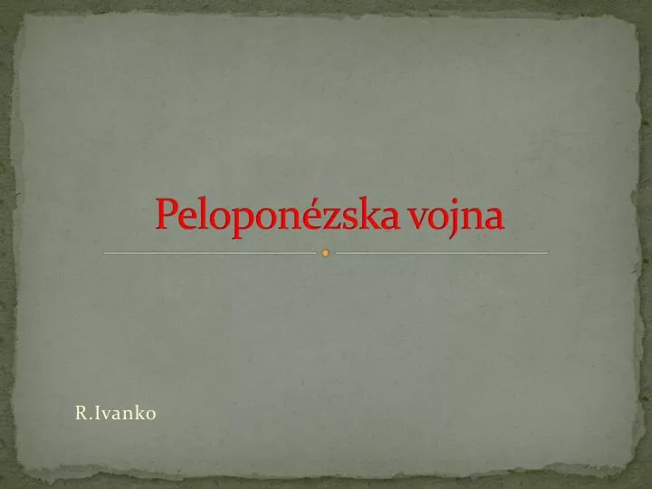 pelopon zska vojna