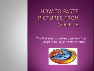How To Paste Pictures from Google