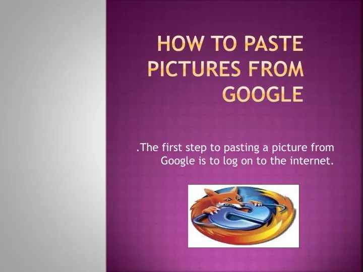 how to paste pictures from google