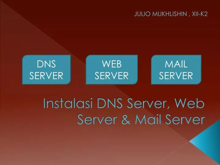 instalasi dns server web server mail server