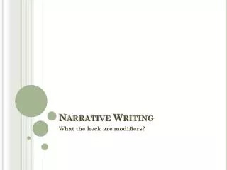 Narrative Writing