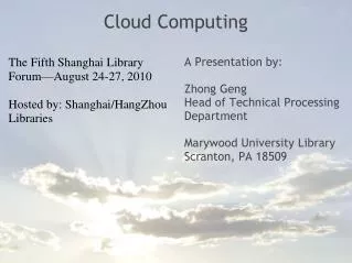 Cloud Computing