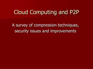 cloud computing and p2p