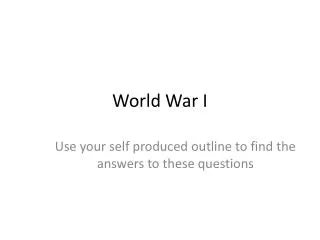 World War I