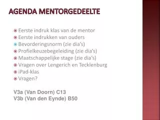 agenda mentorgedeelte