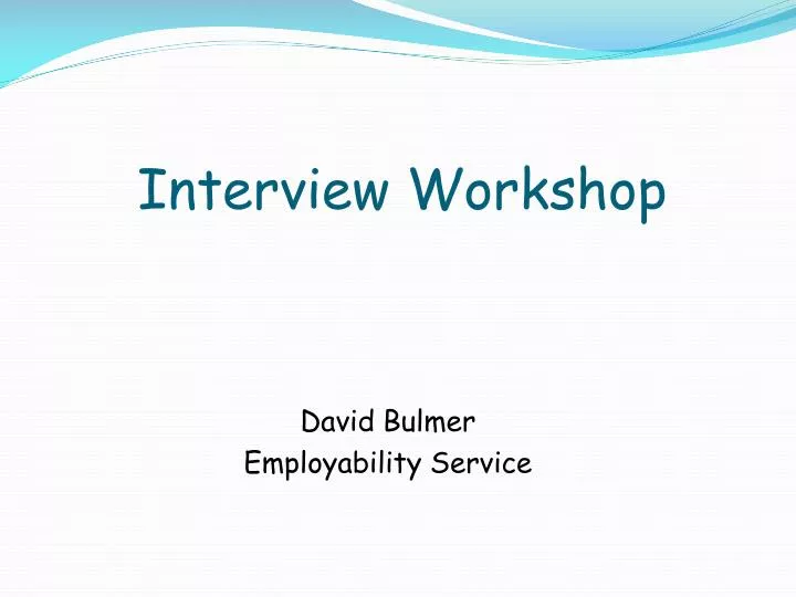 interview workshop
