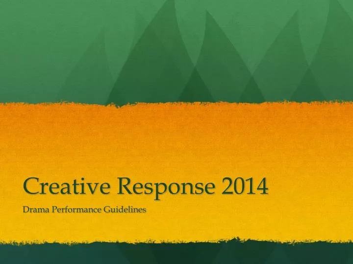 creative response 2014