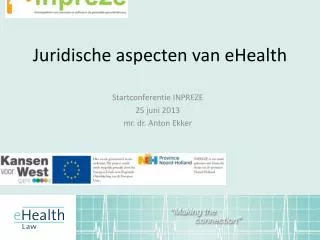 Juridische aspecten van eHealth