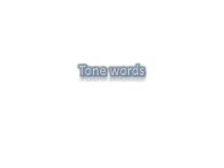 Tone words
