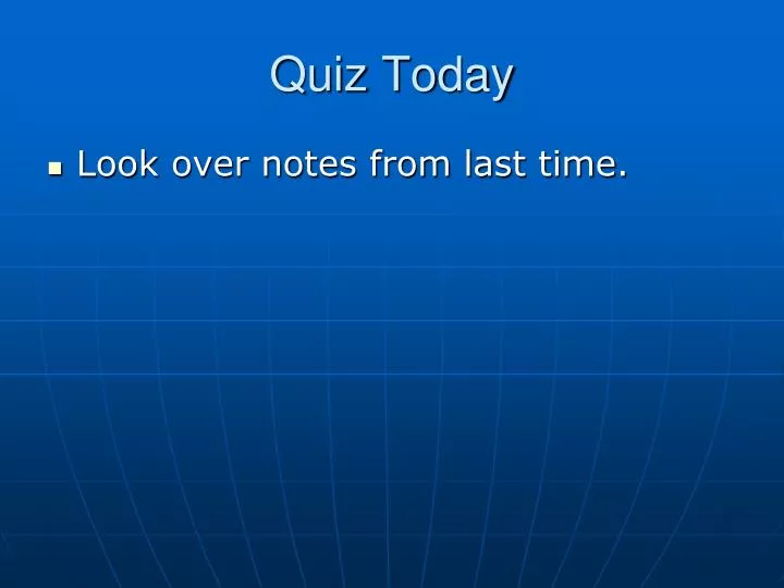 quiz today