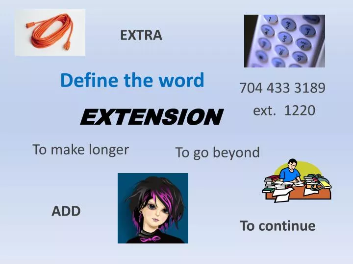 define the word extension