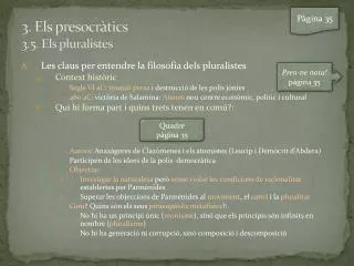 3 els presocr tics 3 5 els pluralistes