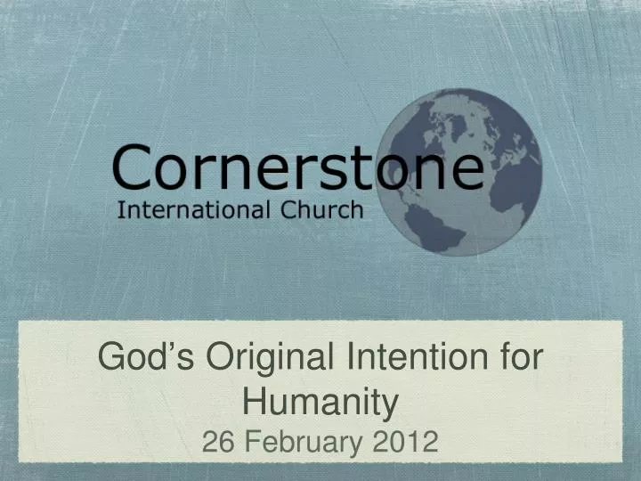 god s original intention for humanity