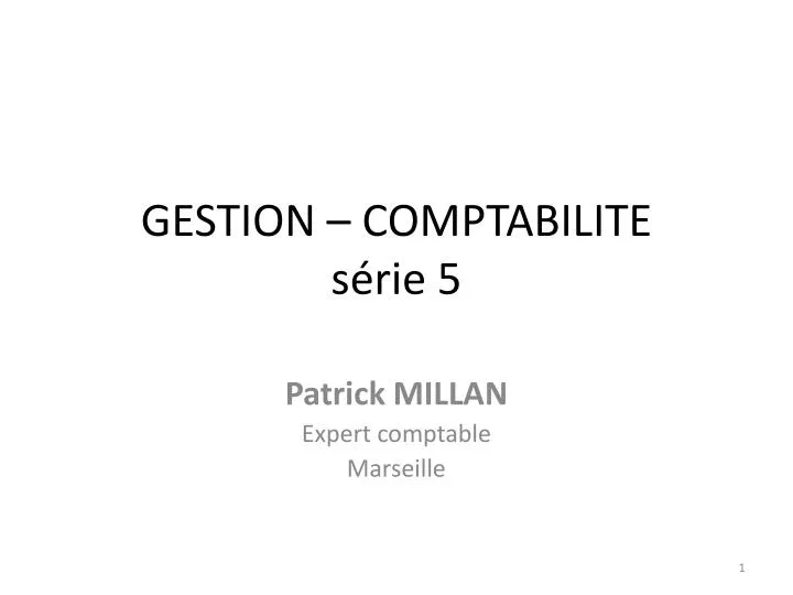 gestion comptabilite s rie 5