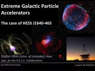 Extreme Galactic Particle Accelerators The case of HESS J1640 -465