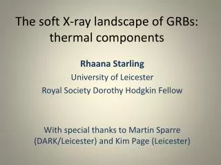 The soft X-ray landscape of GRBs: thermal components