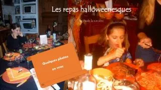 Les repas halloweenesques