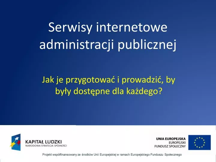 serwisy internetowe administracji publicznej