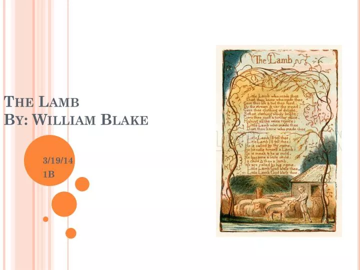 the lamb by william blake