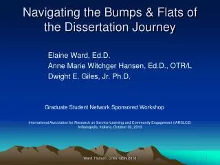 Navigating the Bumps &amp; Flats of the Dissertation Journey