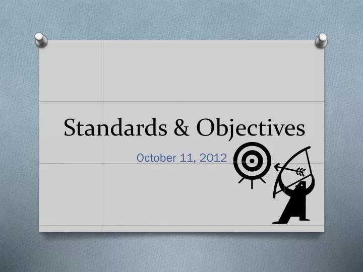 standards objectives